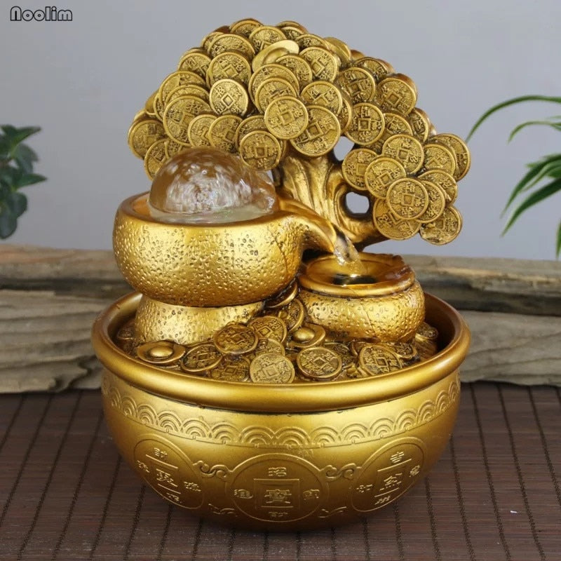 Gold Money Tree Water Fountain Ornaments