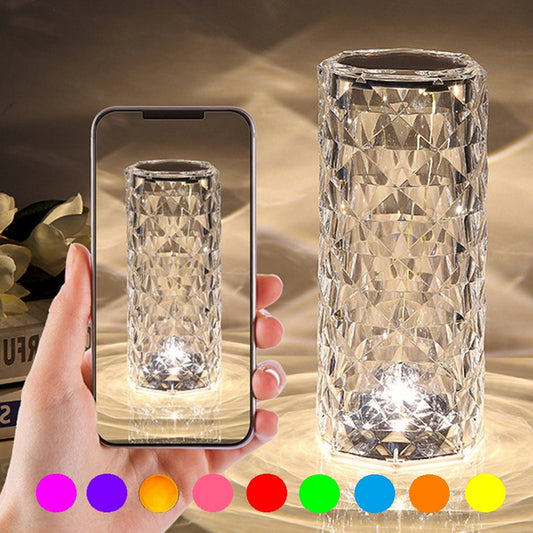 3D Effect Rose Crystal LED Lamp